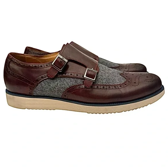 Marc Nolan Palmer Wingtip Oxford Burgundy Leather Casual Shoes Men’s Size 10 M